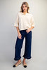 Solid button down half sleeve cardigan