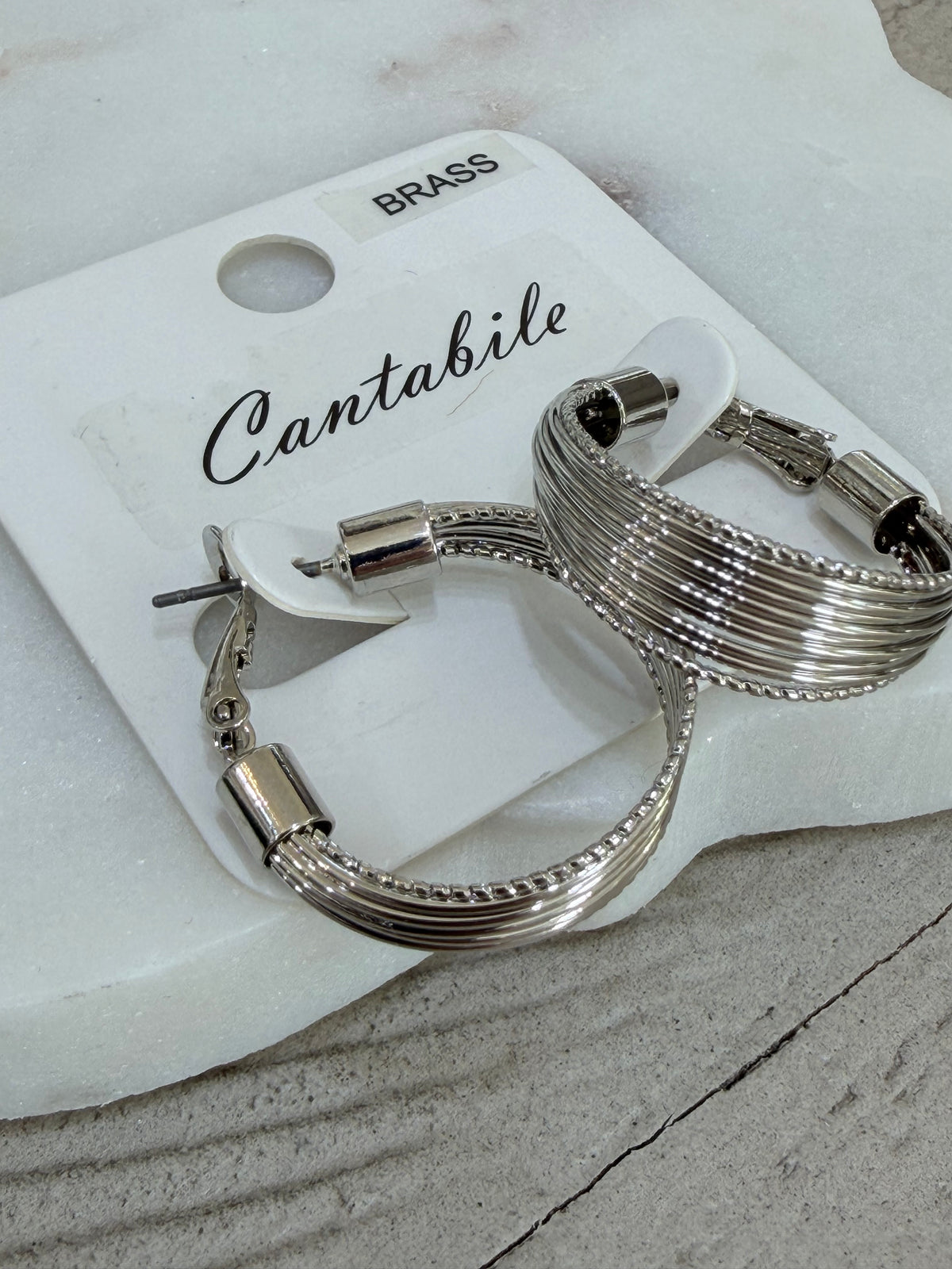 Layered wire hoop earrings