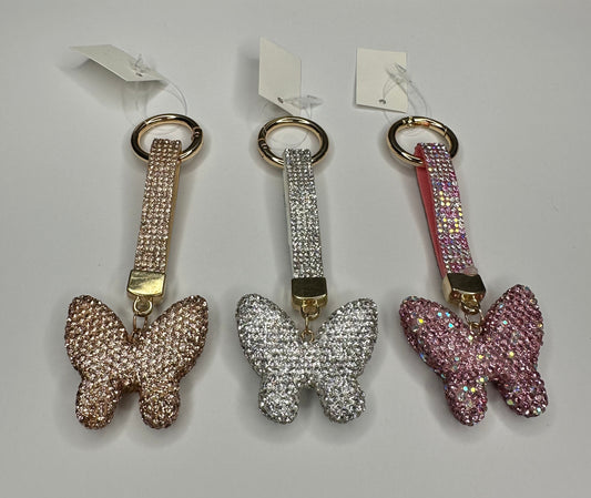 Bling butterfly keychain