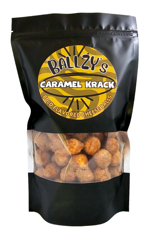 Ballzy's Gourmet Caramel Krack puffs Food Oak Alley Farms   