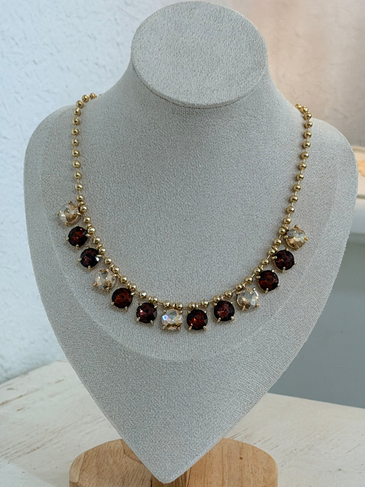 Multi-color gem necklace
