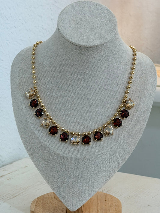 Multi-color gem necklace