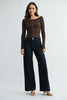 JBD (Just Black Denim) pintuck trouser wide leg jeans