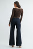 JBD (Just Black Denim) pintuck trouser wide leg jeans