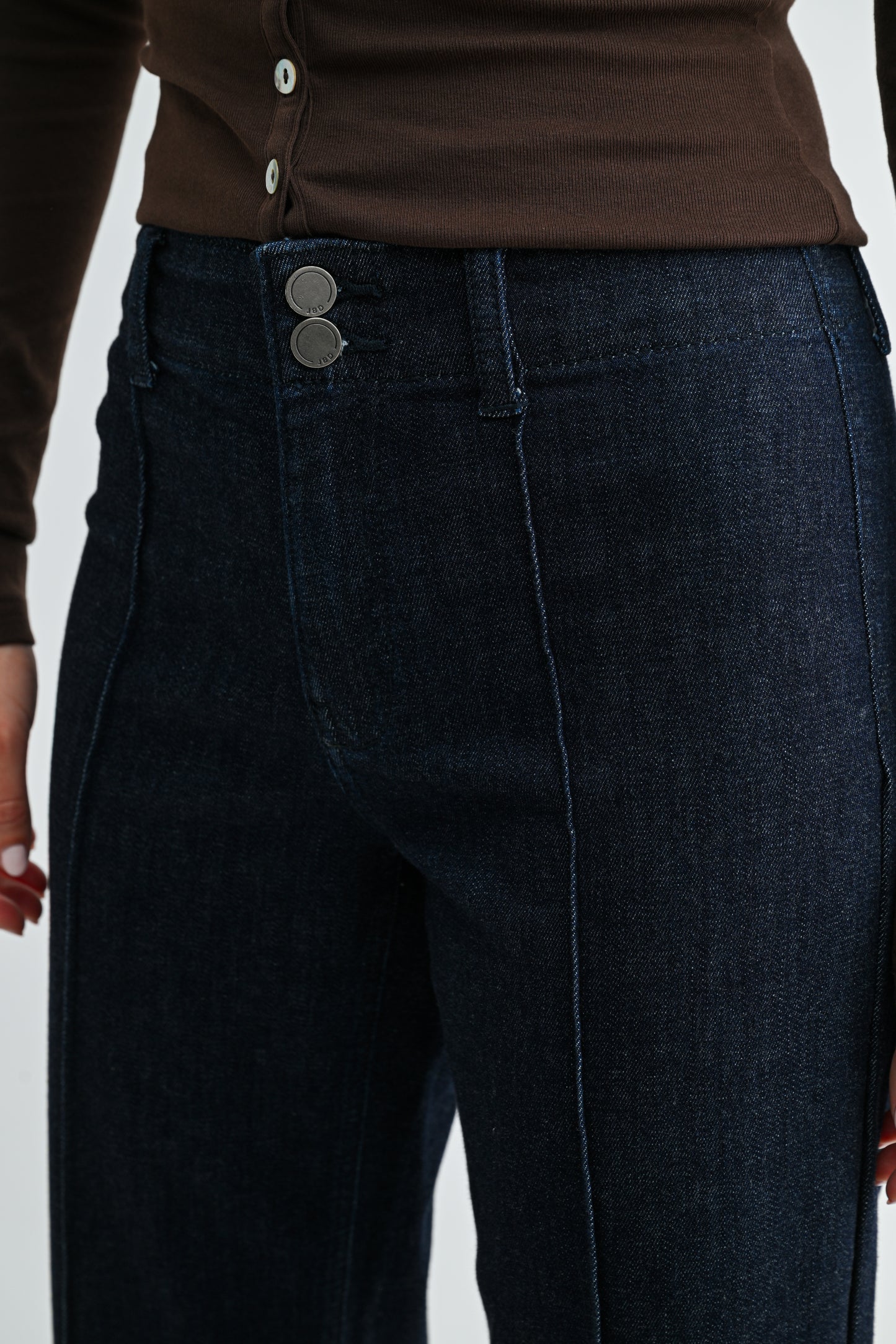 JBD (Just Black Denim) pintuck trouser wide leg jeans