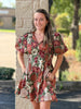 Floral dress with button up front