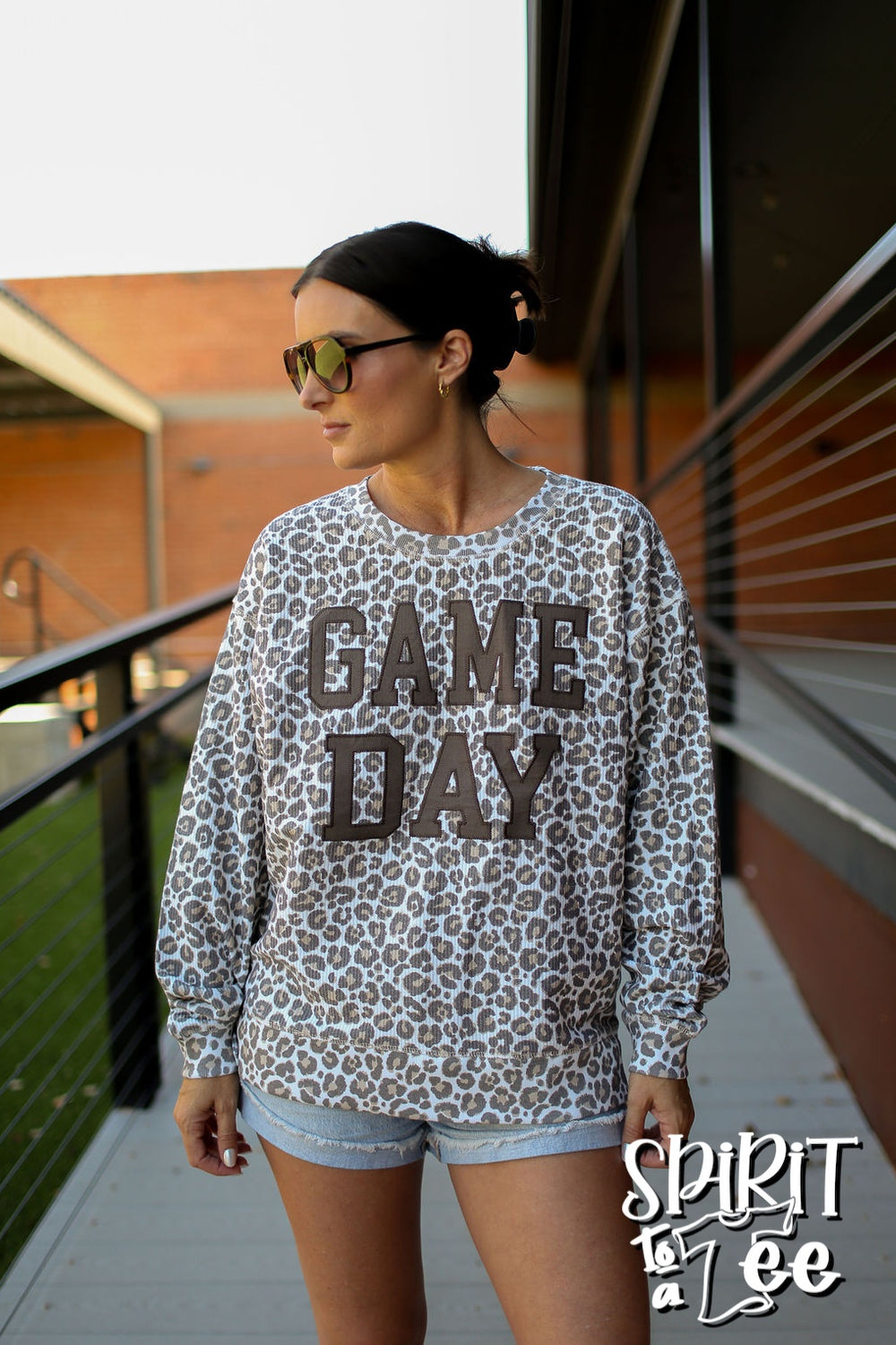 Game Day Cozycord animal print sweatshirt