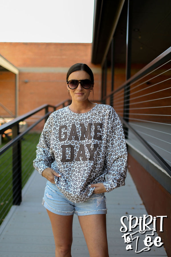 Game Day Cozycord animal print sweatshirt