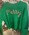Candy cane merry long sleeve sweaters