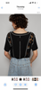 V-neck jersey with overlock stitch detail top