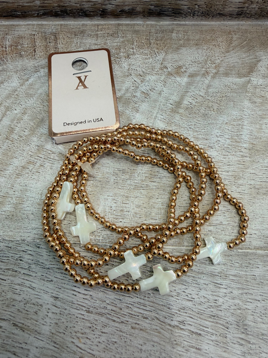 Cross and beads bracelets