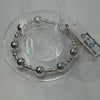Large and small silver bead bracelet