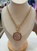 Christian cross coin necklace