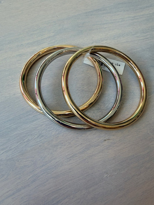3 hoop mix silver/gold bracelet set
