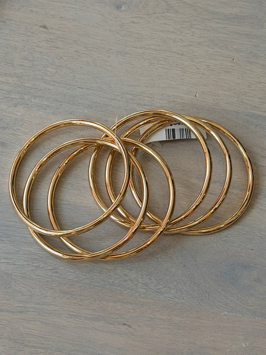 6-hoop golden bracelet set