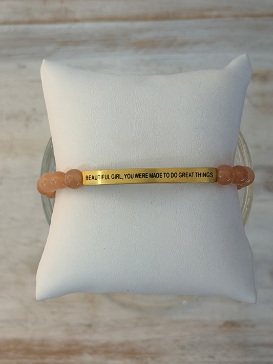 Beautiful Girl You Were Made to do Great Things bracelets