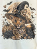 Halloween stylish leopard kitten with pumpkin and candle T-Shirt