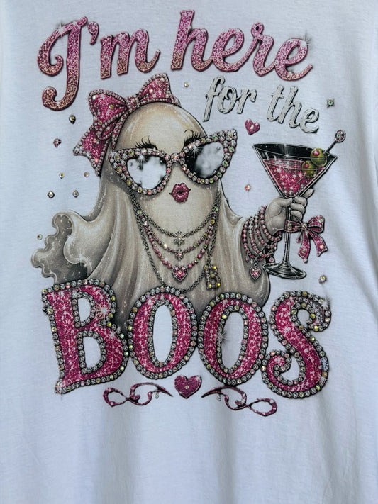 I'm here for the Boos Halloween ghost T-shirt