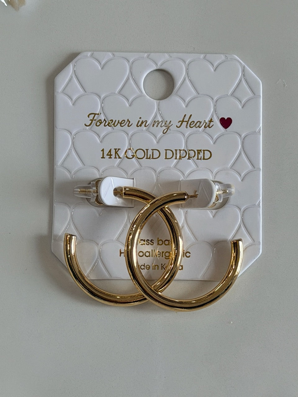 14k dipped hoop earrings - MULTIPLE COLORS