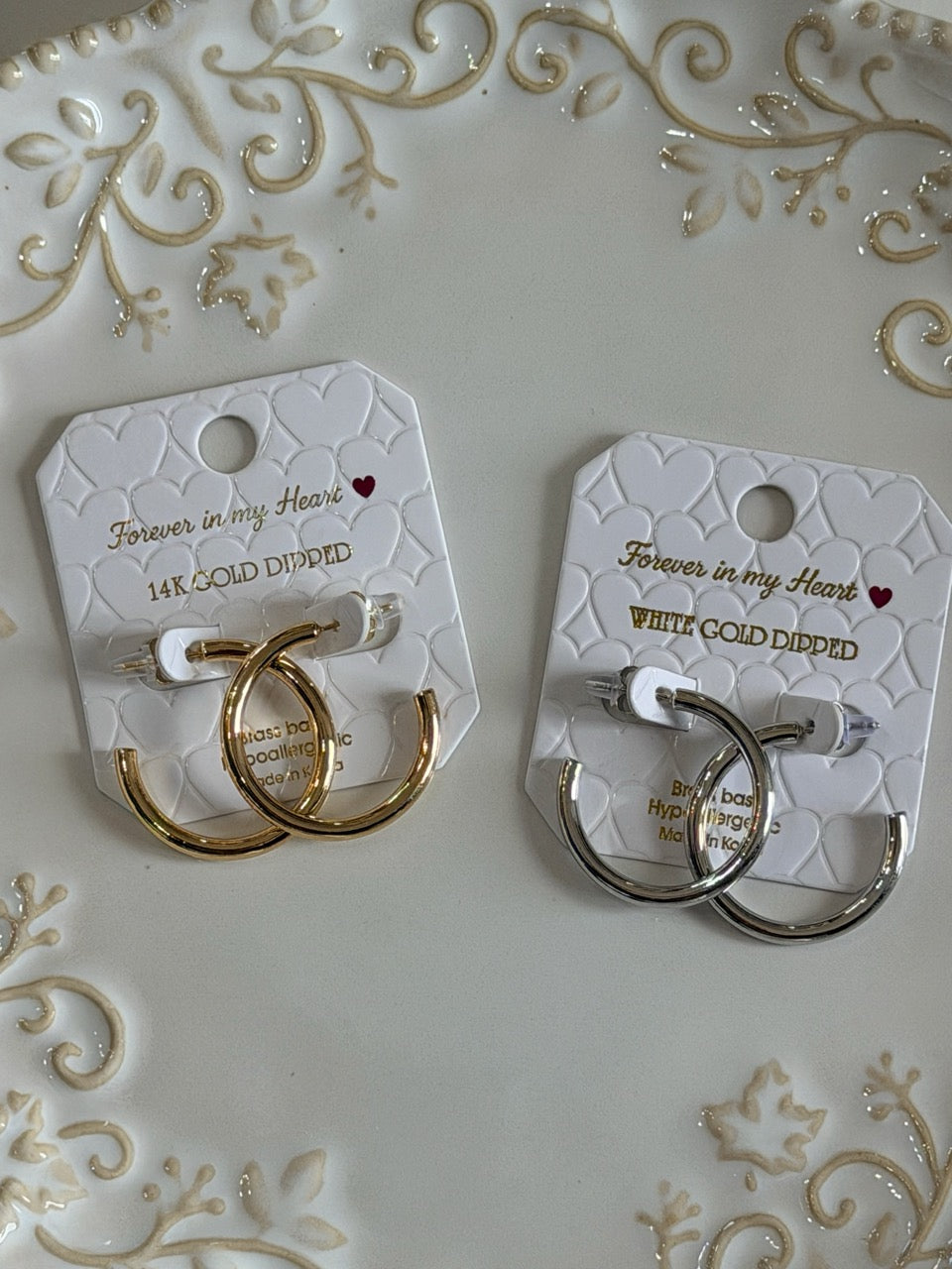 14k dipped hoop earrings - MULTIPLE COLORS