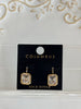 Large gemstone dangle earrings