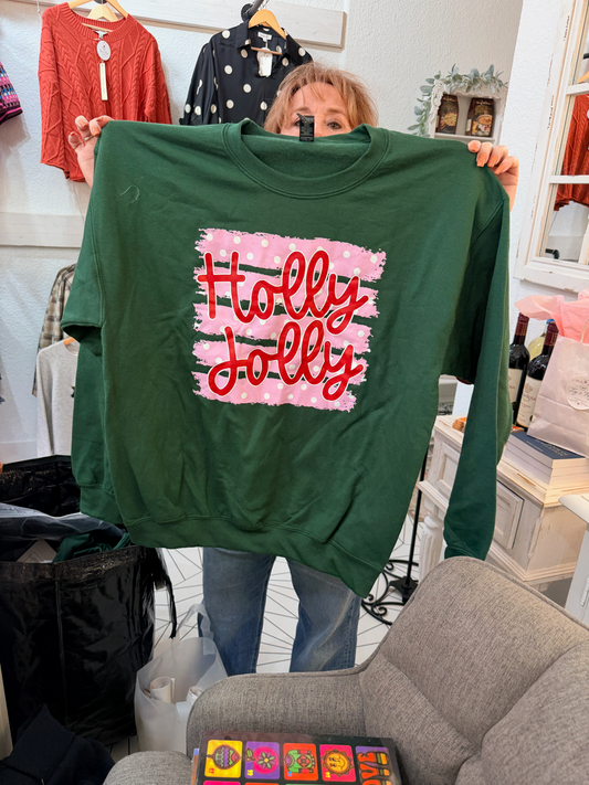 Holly Jolly Christmas long sleeve sweatshirt