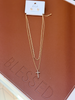 Gold beads and cross necklace