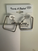 Retro square wire earrings