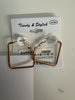 Retro square wire earrings