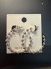 Large open hoop beaded earrings