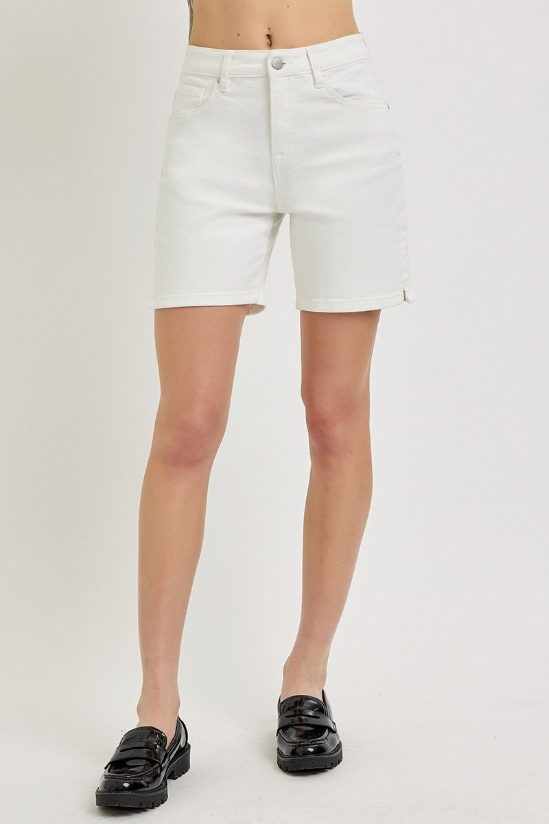 Risen tummy control high rise relaxed mid length shorts