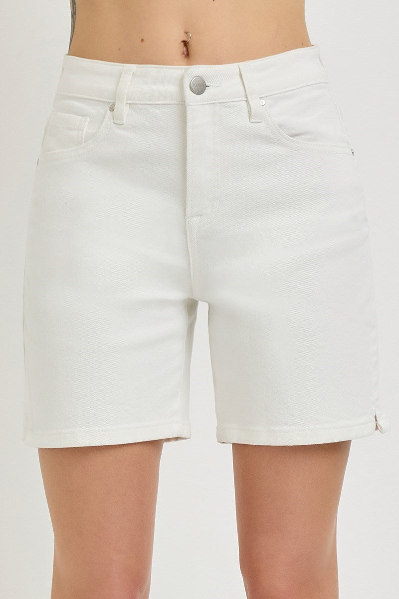 Risen tummy control high rise relaxed mid length shorts