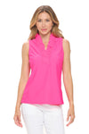 Evelyn ruffle neckline sleeveless top