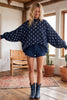 Oversized Polka Dot Scuba Pullover