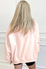 NEW Oversize Blessed Embroidered Mock Neck Sweatshirt