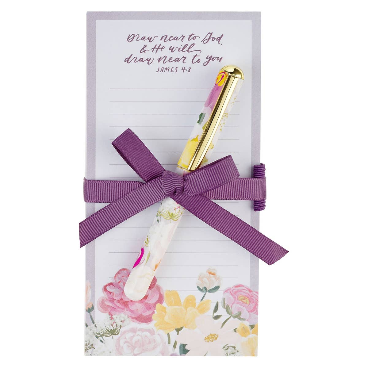 Stylish magnetic faith shopping list with pen