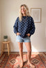 Oversized Polka Dot Scuba Pullover