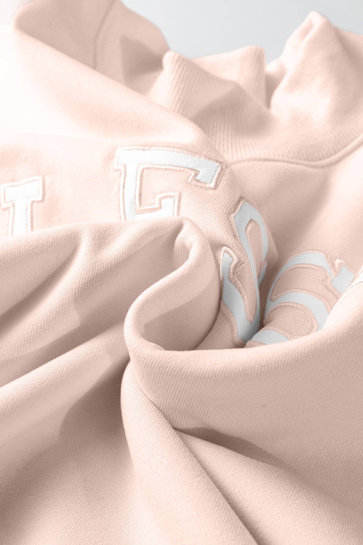 NEW Oversize Blessed Embroidered Mock Neck Sweatshirt
