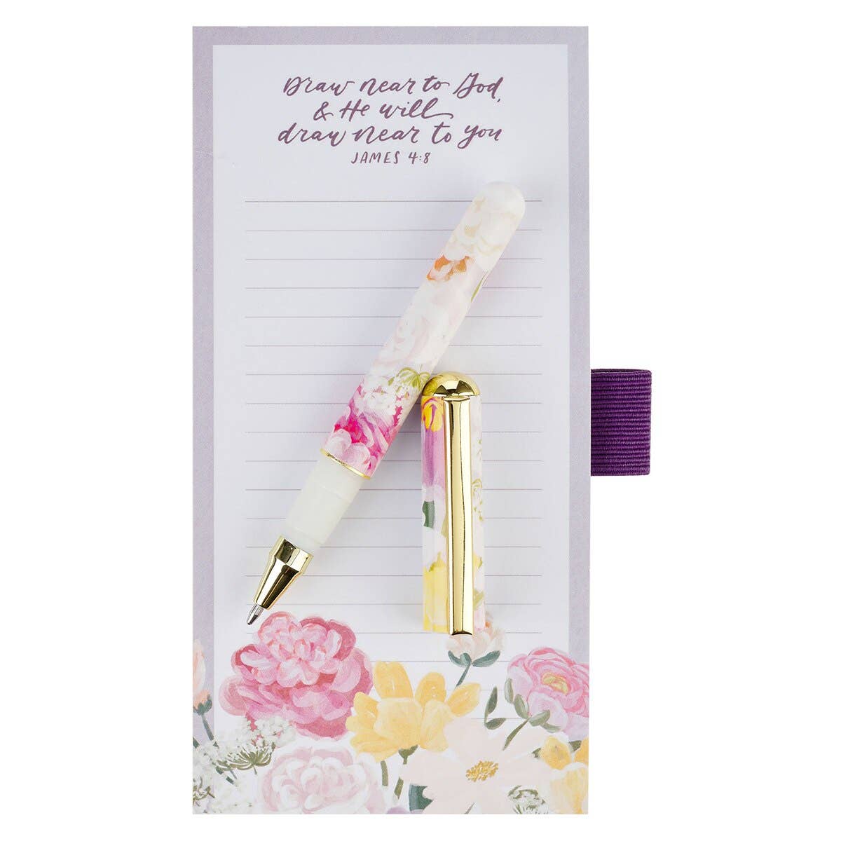 Stylish magnetic faith shopping list with pen