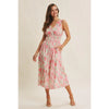 Fresh breath of Spring floral zip-front cotton midi dress