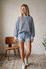 Oversized French Terry Striped Pullover