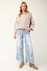 Mineral washed cotton jersey boxy top