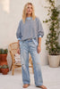 Oversized French Terry Striped Pullover