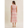 Fresh breath of Spring floral zip-front cotton midi dress