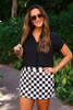 Checkerboard Checkered Skort. Also available in pink!