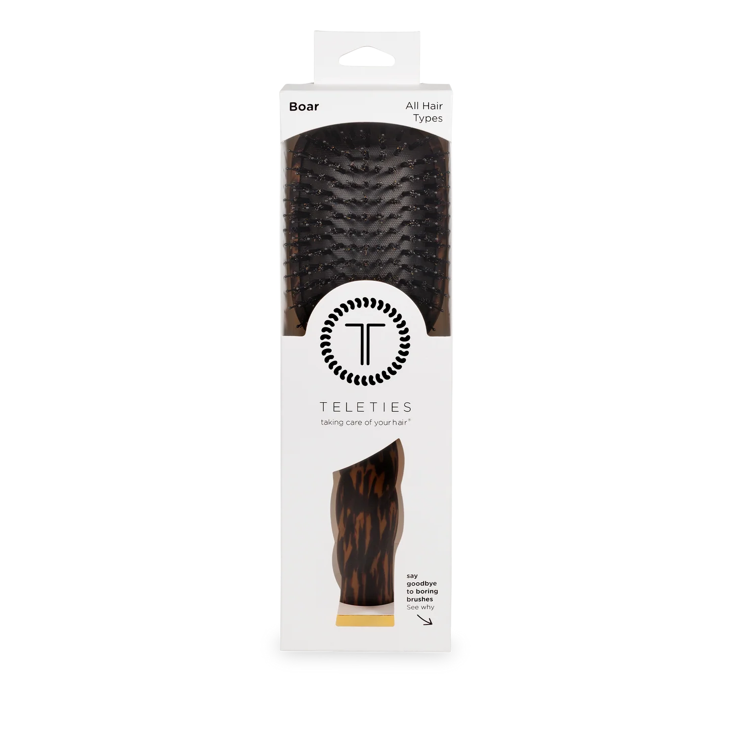 Teleties Boar Bristle Hair Brush
