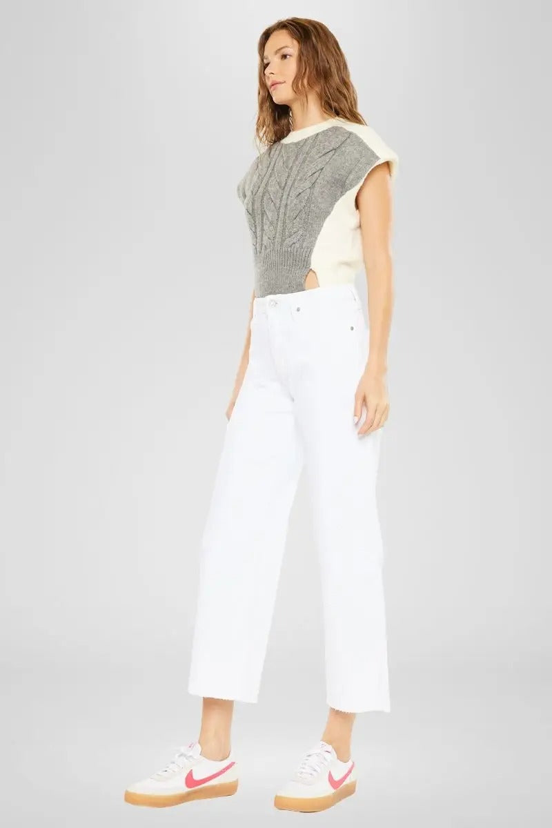 Kancan high rise crop wide leg pants