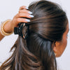 Teleties open jet black petite hair clip