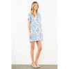 THML Short sleeve pattern detail v-neck dress