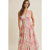 Fresh breath of Spring floral zip-front cotton midi dress
